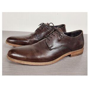 Calibrate 'Randall' Plain Toe Derby Brown Leather Mens Size 10.5